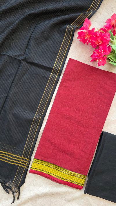 Pure handloom cotton with mangalagiri border - AA35
