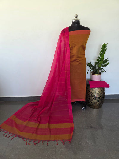 Mangalagiri cotton set with plain border - MAA82