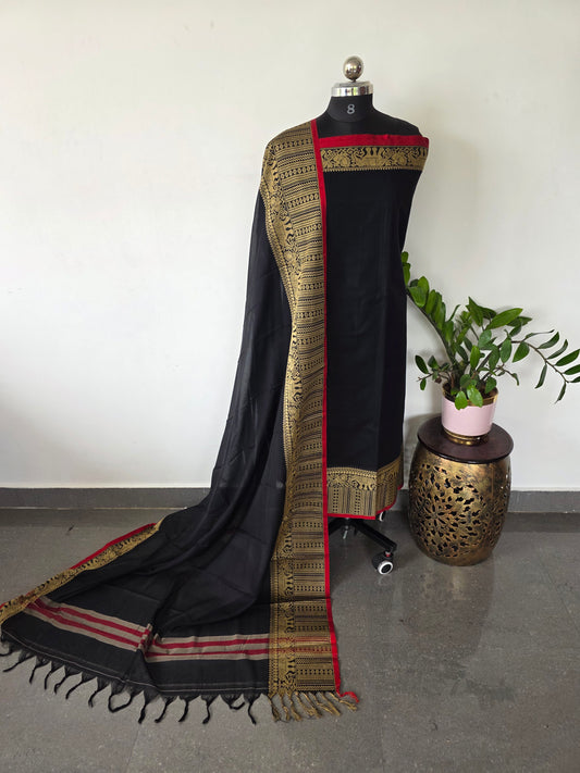 Premium narayanapet salwar set with elephant border (4.5 meters)- NA305