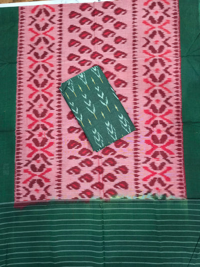 Ikkat cotton with Handloom Mercerised ikkat duppatta - WW862