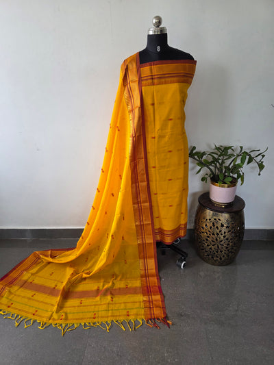 Mercerised narayanapet with Paithani butta salwar set(4.5 meters)-NA651