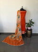 Handloom mangalagiri silk top with pure mangalagiri digital silk shawl - ML12
