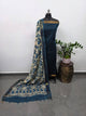 Earth & Loom - Mangalagiri cotton top with chennuri kalamkari silk shawl - MK33