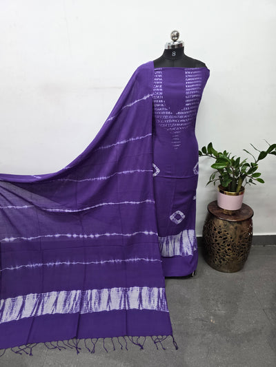 Handcrafed Mul cotton shibori dyed salwar set - BAA84