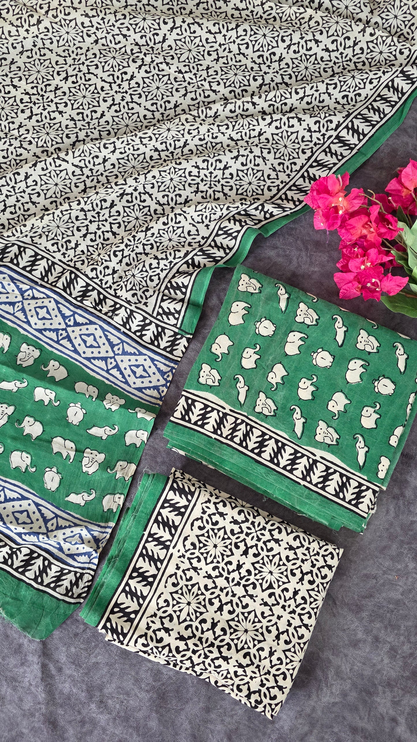 Handblock Jaipuri pure cotton set - JF29