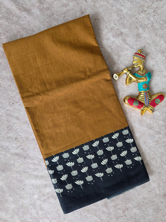 Handblock Jaipuri pure cotton saree - JA506