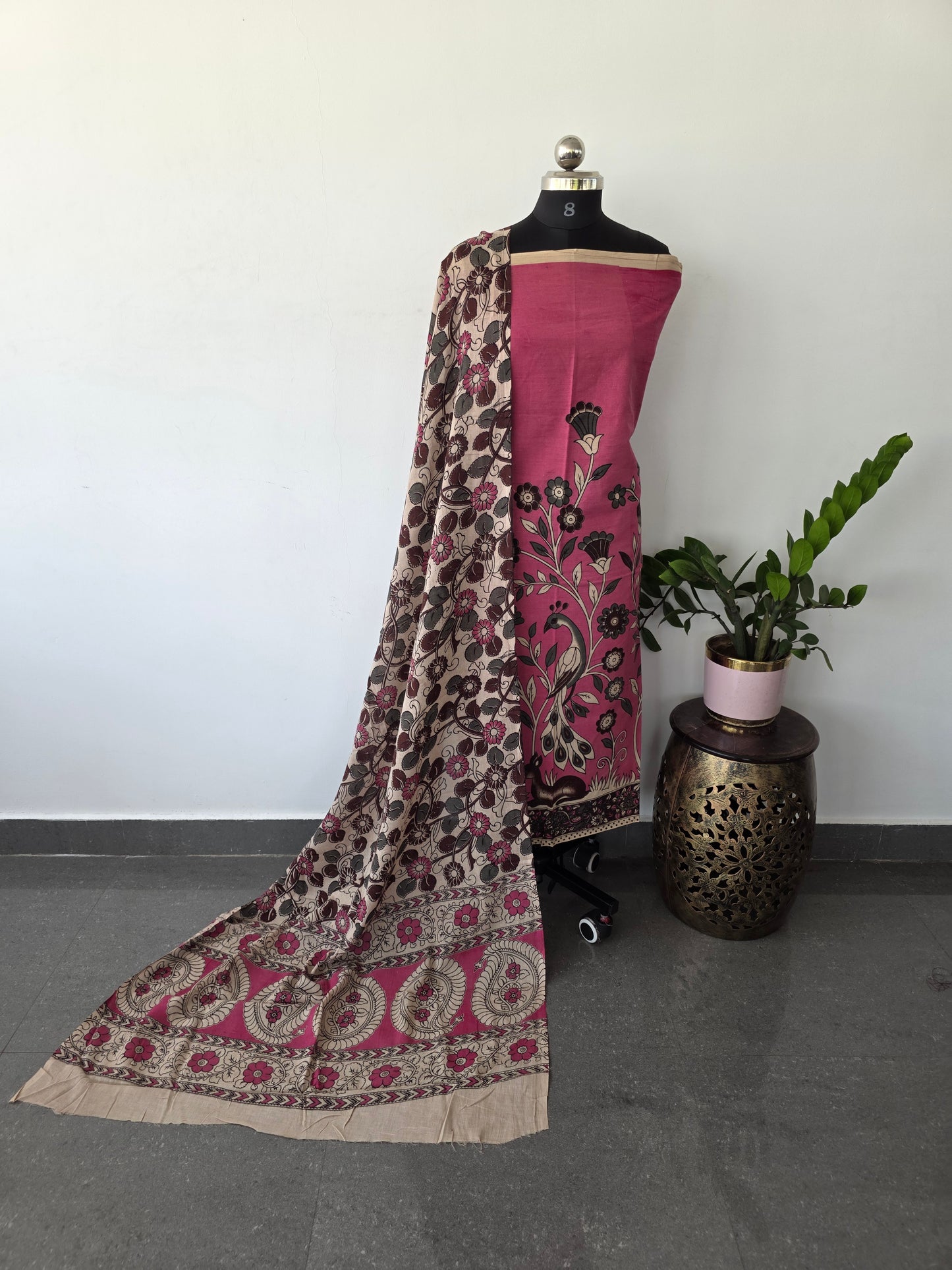 Authentic pure kalamkari cotton set- AK75
