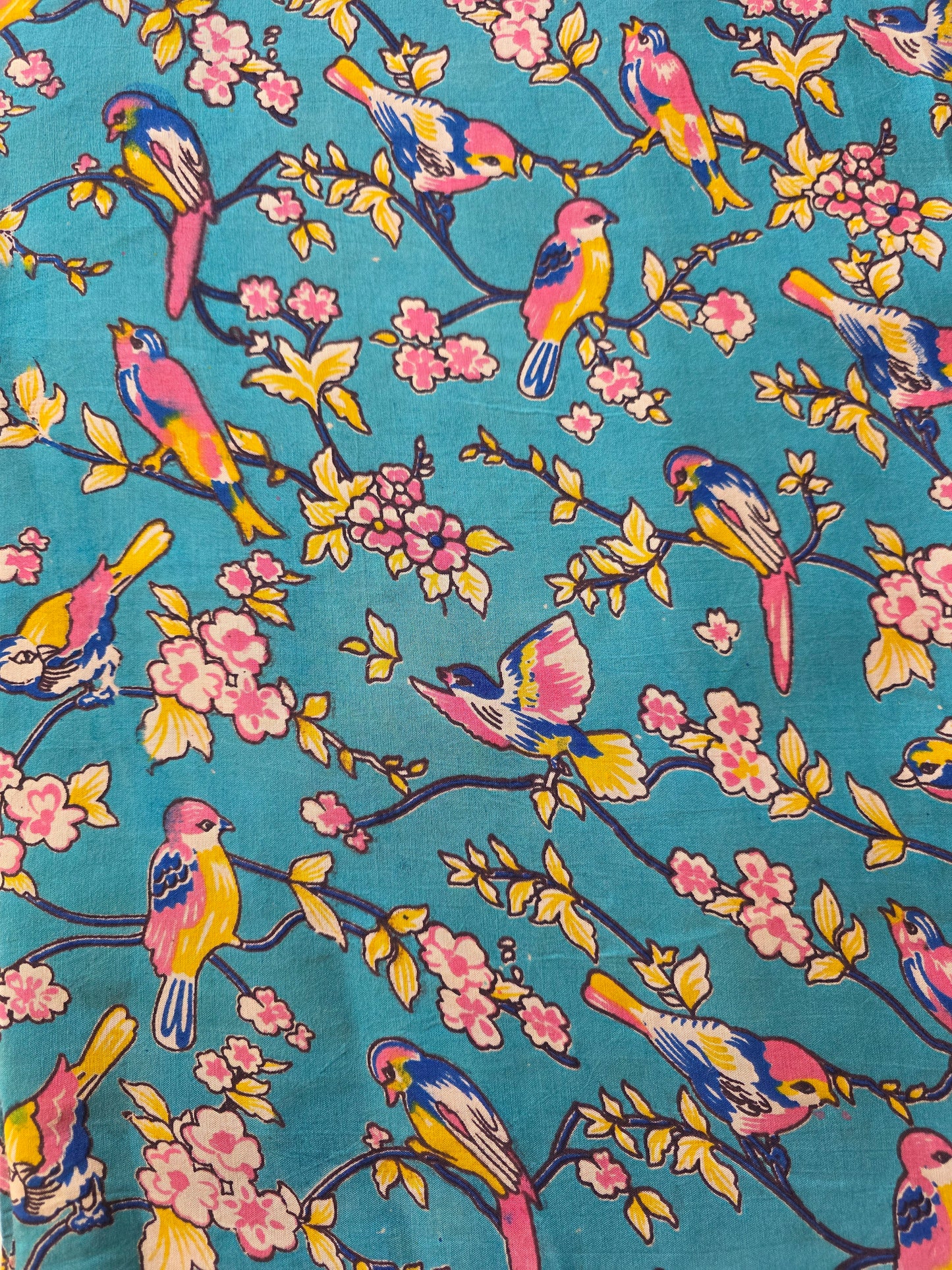 Pure chennuri silk kalamkari running material  ( 0.5 mtrs  ) - RN12