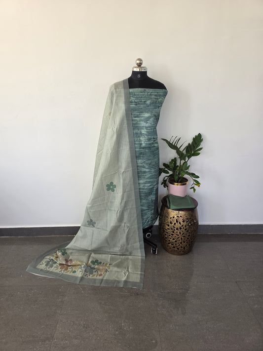 Fancy Tussar silk set - 3