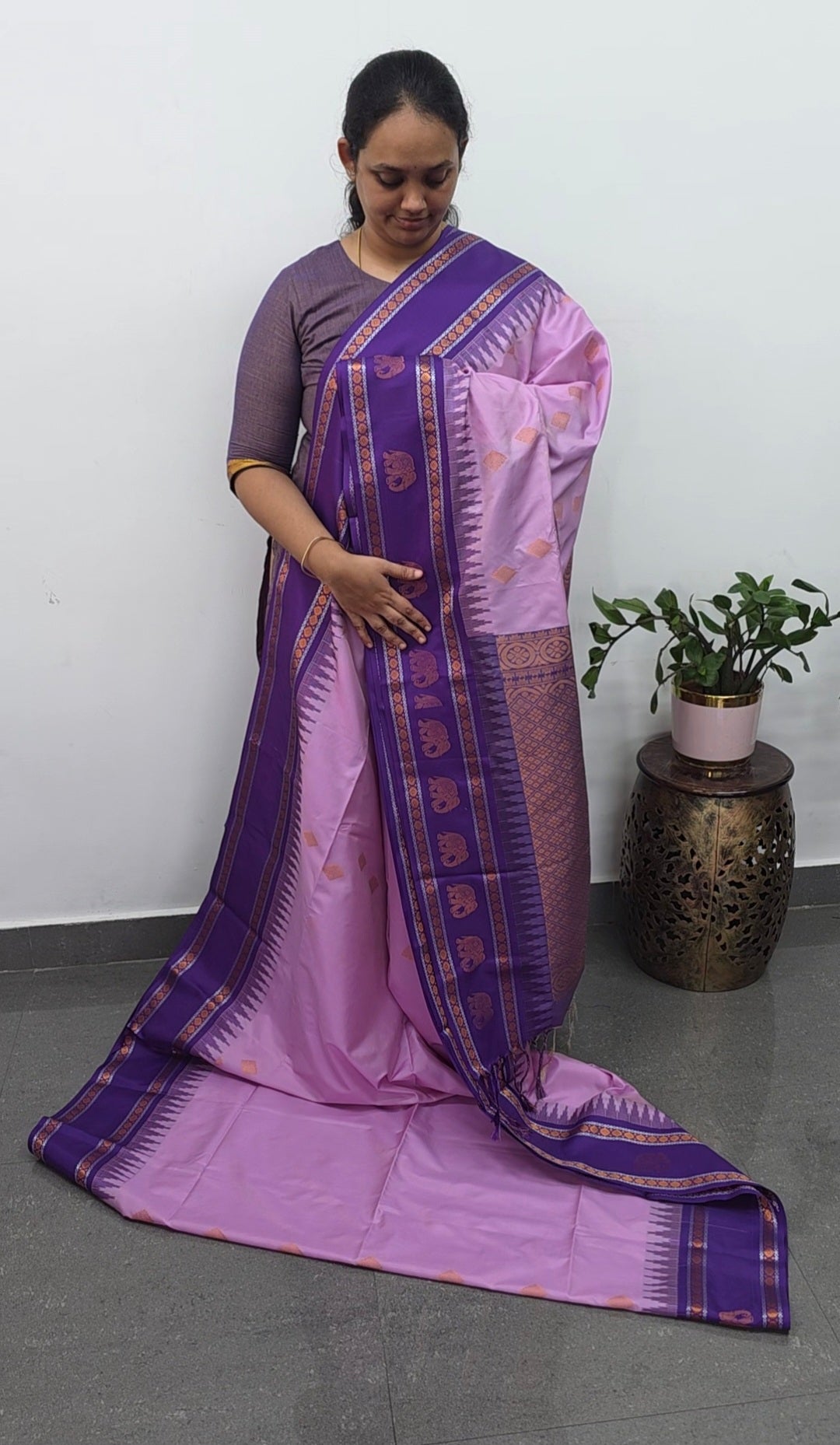 Gadwal semi soft silk saree - GS52