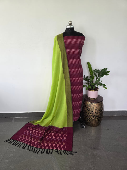 Mercerised ikkat cotton salwar set - MKK21