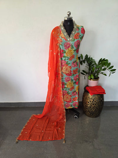 Floral viscose Modal silk set-VM49