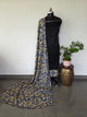 Handloom fusion mangalagiri kalamkari gap border silk salwar set - AK283