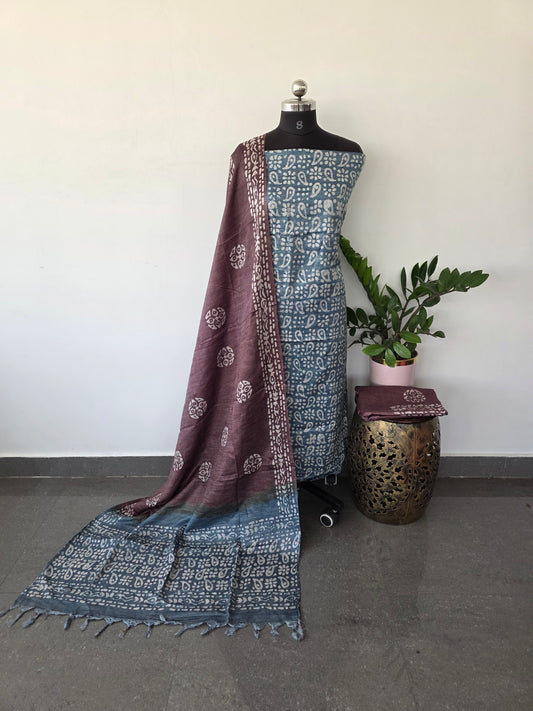 Bhagalpuri batik salwar set - BA50