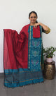Pochampally sico set with ikkat damn -SD438