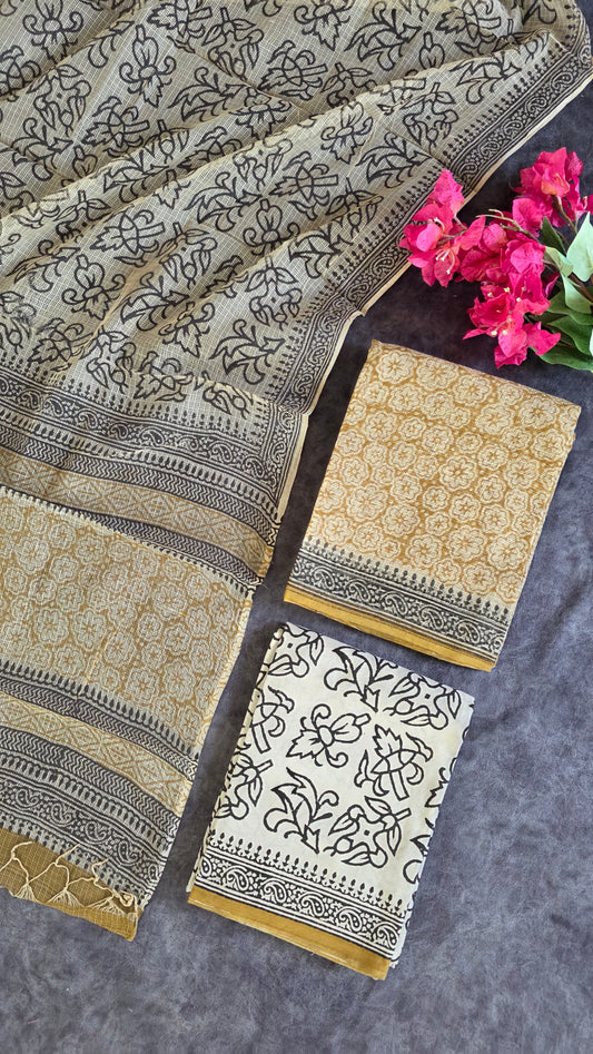 Handblock Jaipuri Kota doria set - JA267