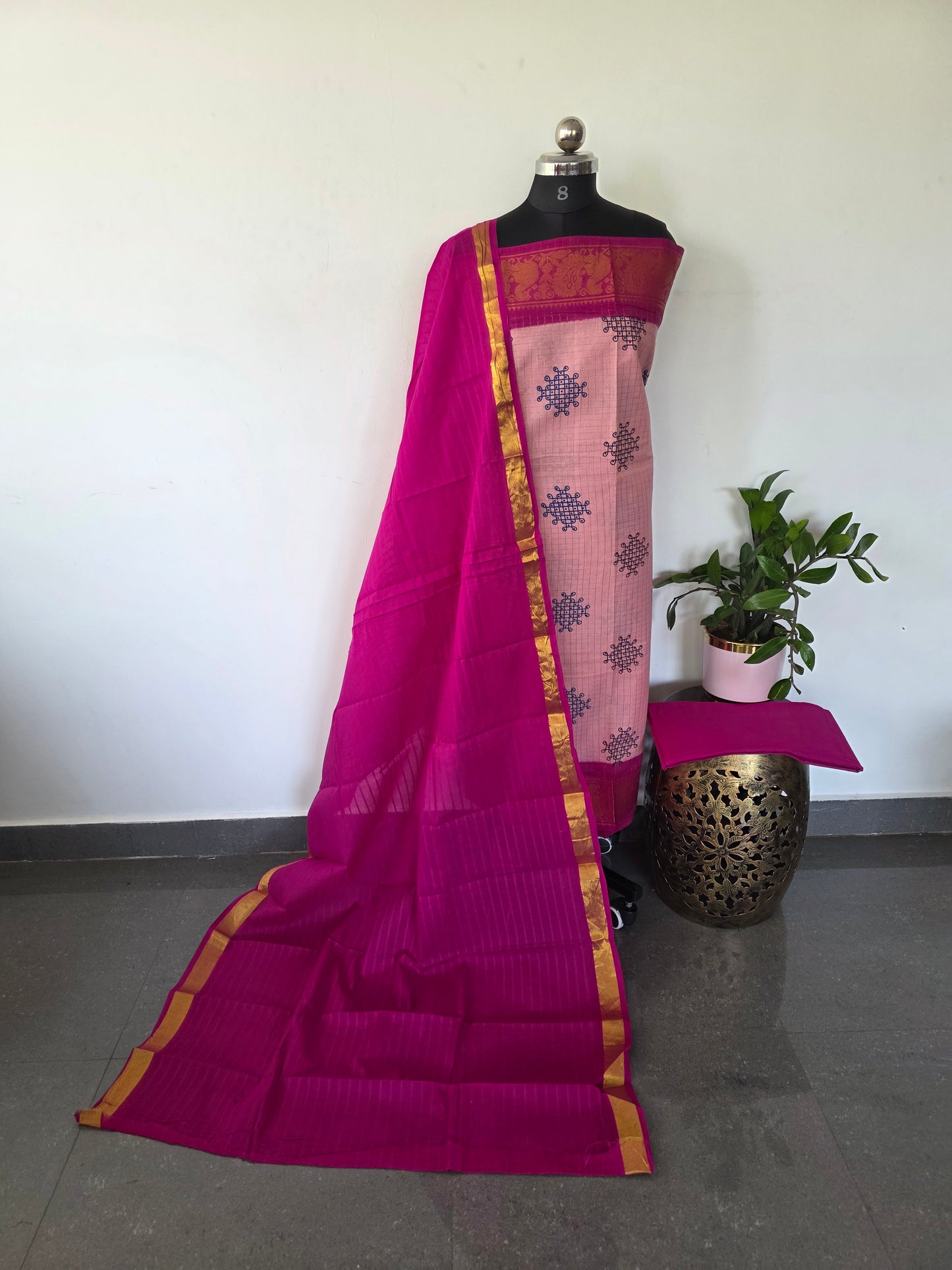 Madurai sungudi Kolam zari kattam salwar - MS85