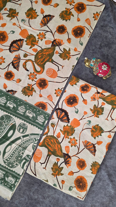 Pure Kalamkari Cotton Salwar Set (2.5 Metres) - Ak340
