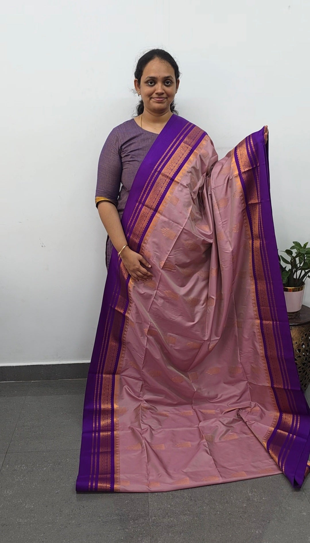 Gadwal semi soft silk saree - GS58
