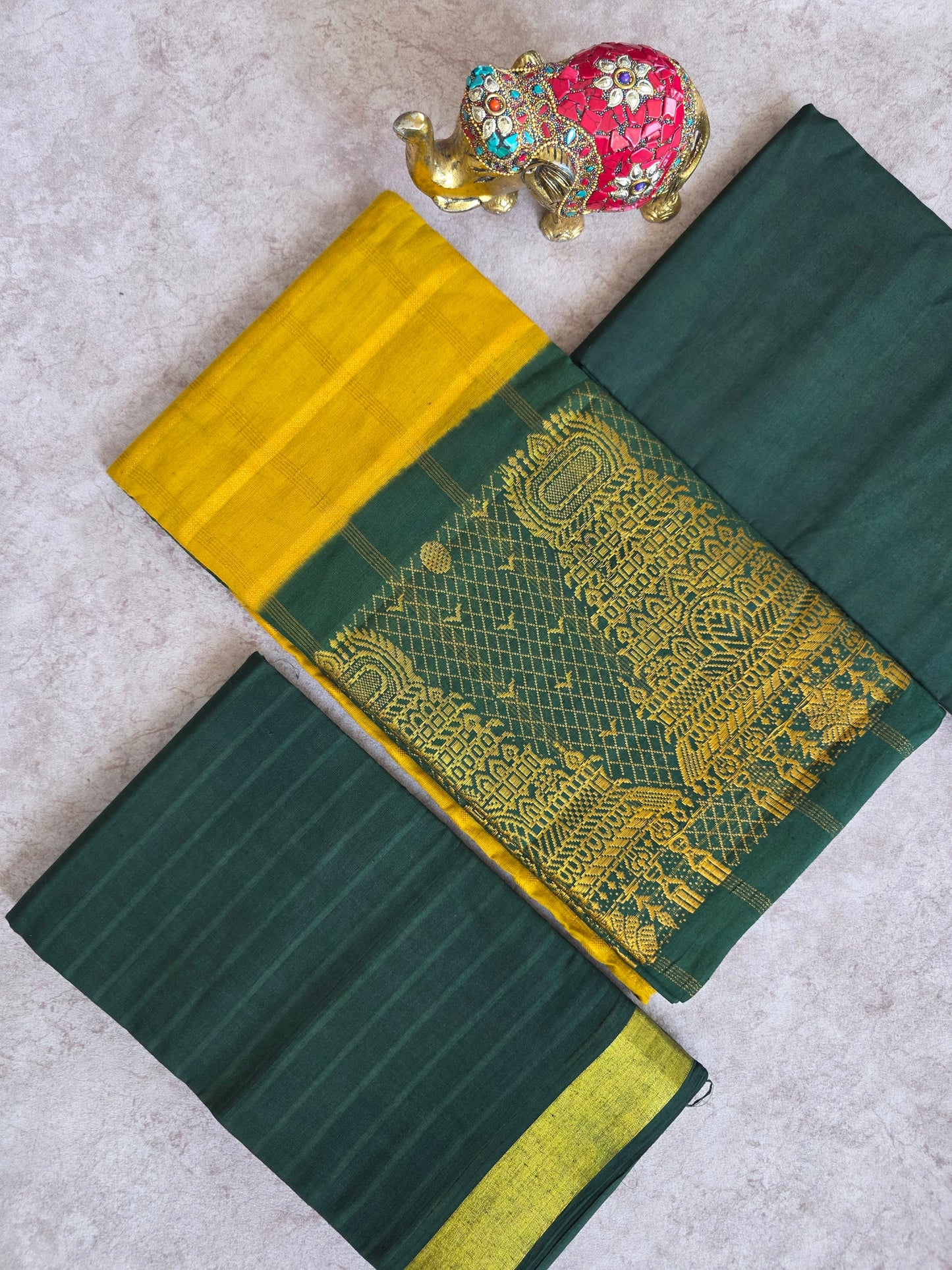 Madurai Sungudi Gopuram border salwar set - MS80