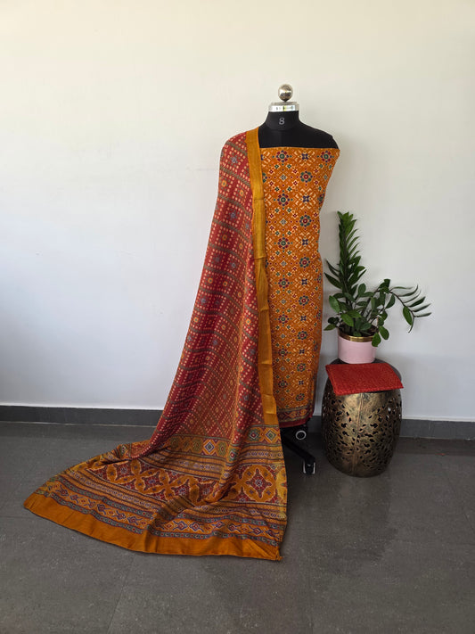 Premium semi Patola silk set - PK10