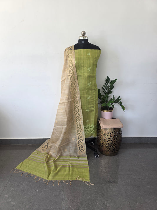 Premium shimmer tissue silk set -