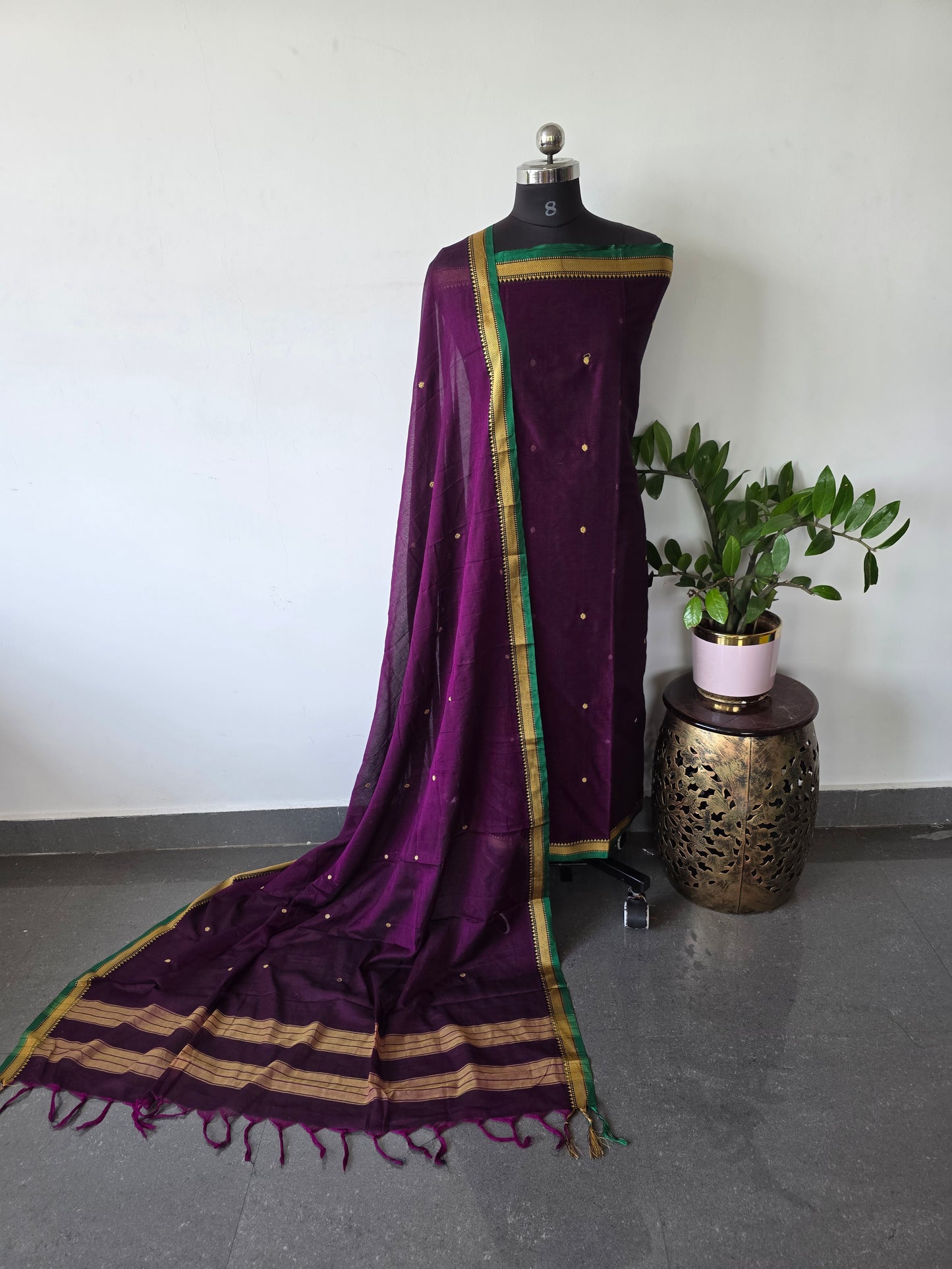 Premium narayanapet salwar set with embroidery work (4.5 meters)- NA366