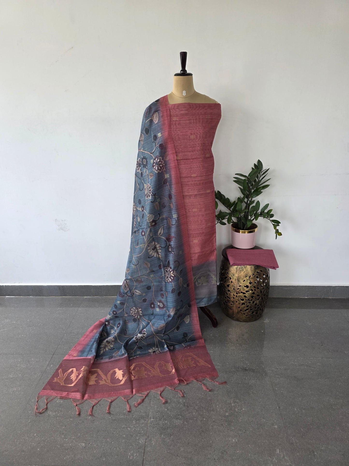 Premium semi soft silk set - CLA254