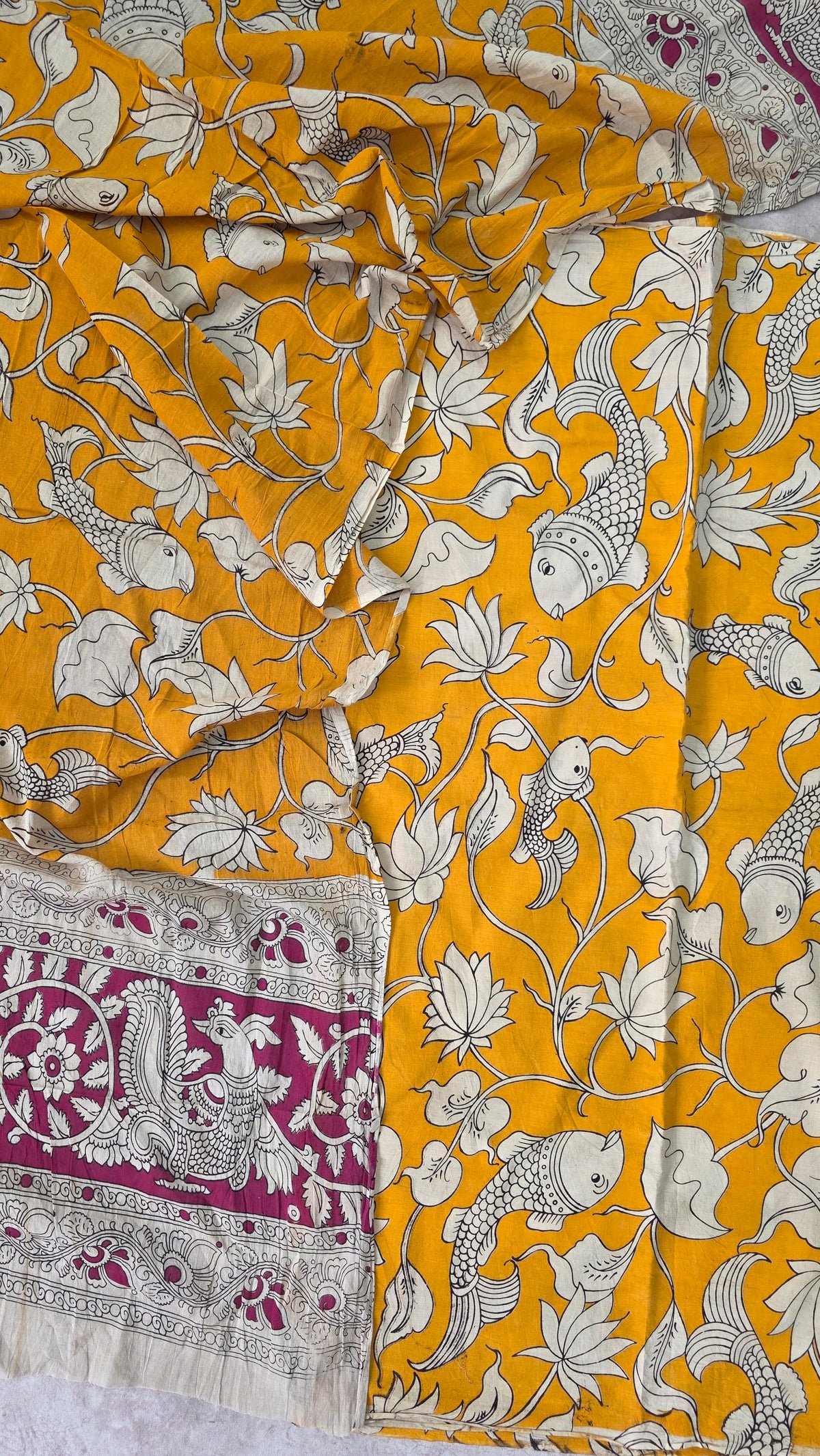 Handcrafted pure kalamkari cotton (2 pcs) set -AK564