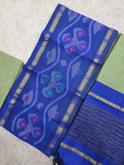 Pochampally sico set with ikkat damn -WW506