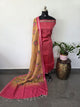 Handloom Mangalagiri silk top with digital mangalagiri silk shawl -RV210
