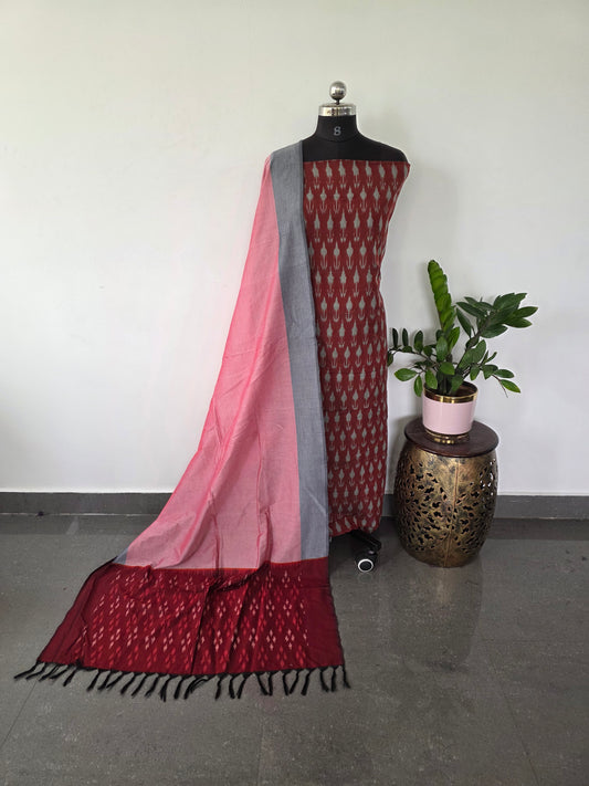 Mercerised ikkat cotton salwar set - MKK22