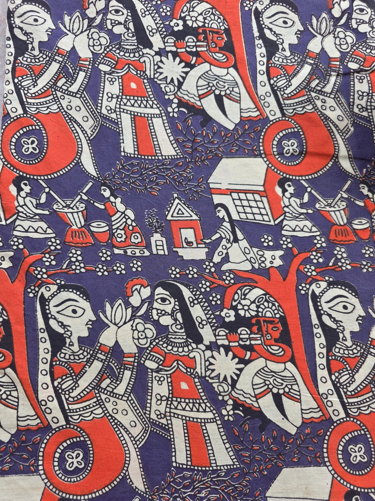 Pure kalamkari cotton running material (1 meter)- KM52