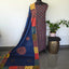 Handcrafted ajrakh cotton top with applique cotton shawl - BAA24