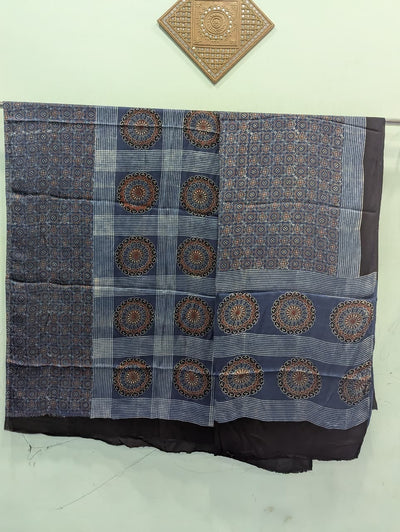 Handcrafted ajrakh modal silk set - HZ198
