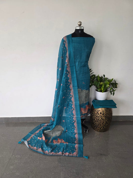 Premium semi tussar silk set - CLA38