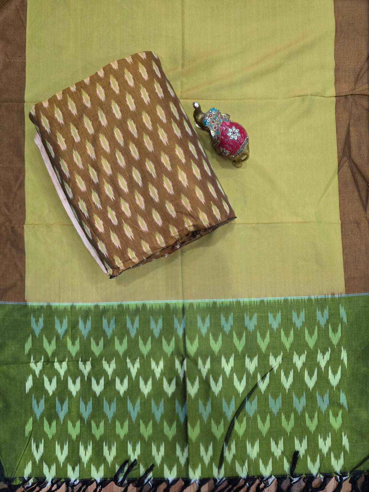 Handloom Mercerised ikkat cotton salwar set -WW611