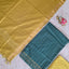 Checked Bhagalpuri fusion mangalagiri silk set - BA523
