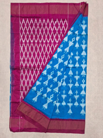 Mulberry pure Ikkat pattu saree- WW598