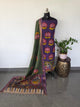 Kalahasthi Handcrafted Penkalamkari bangalore silk set -KH290