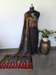 Handcrafted Penkalamkari bangalore silk set -KH233