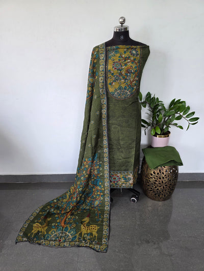 Penkalamkari inspired Viscose Modal silk set-VM47