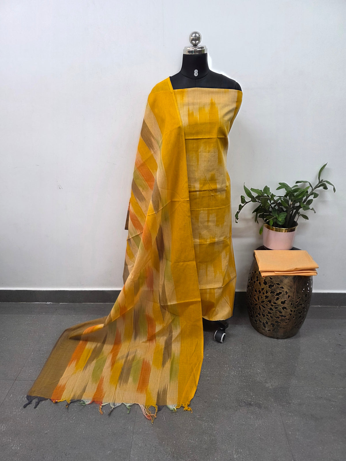 Ikkat south cotton salwar set - HA153