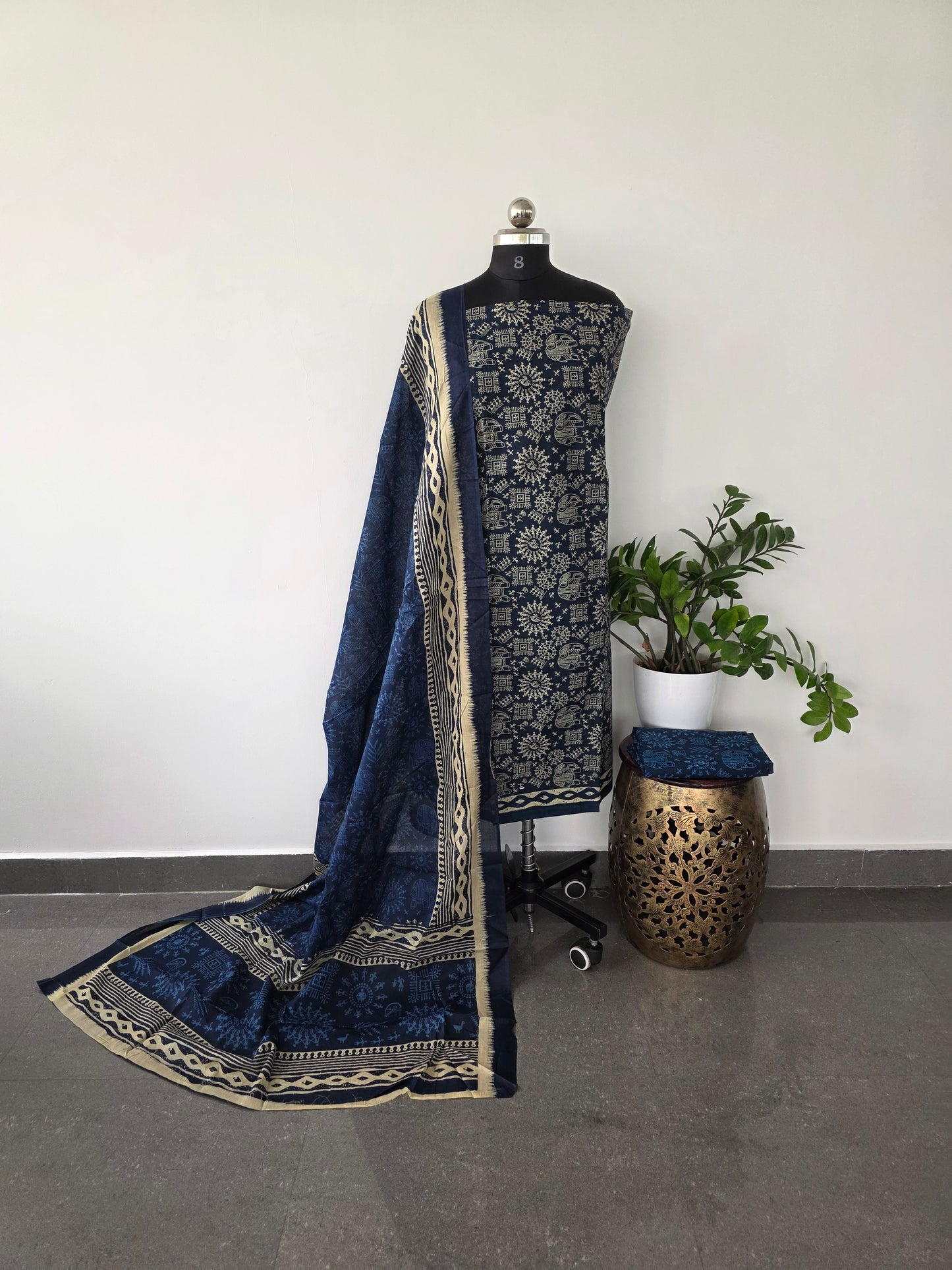 Warli cotton salwar set - CLA285