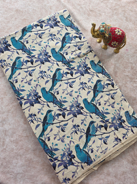 Pure kalamkari cotton running material (0.5 meter)- KM54