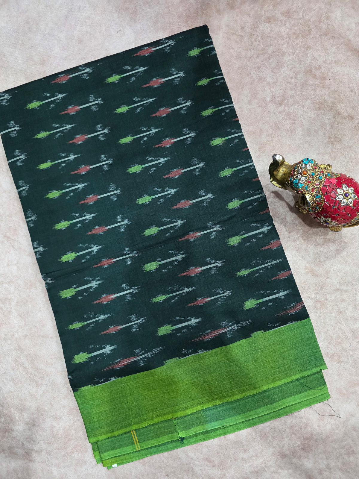 Mercerised warp ikkat saree - WW252