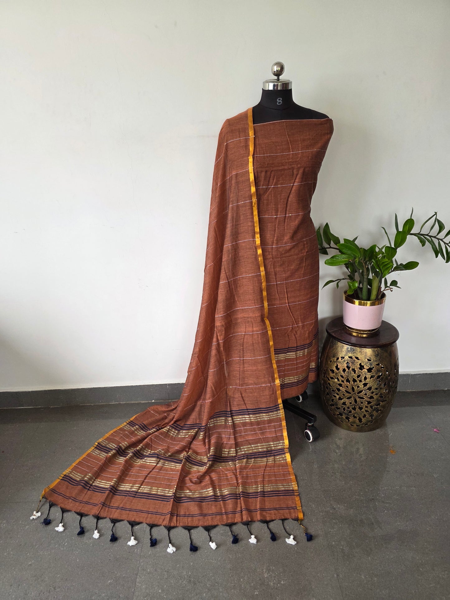 Premium mul khadi sequence work set - MUL264