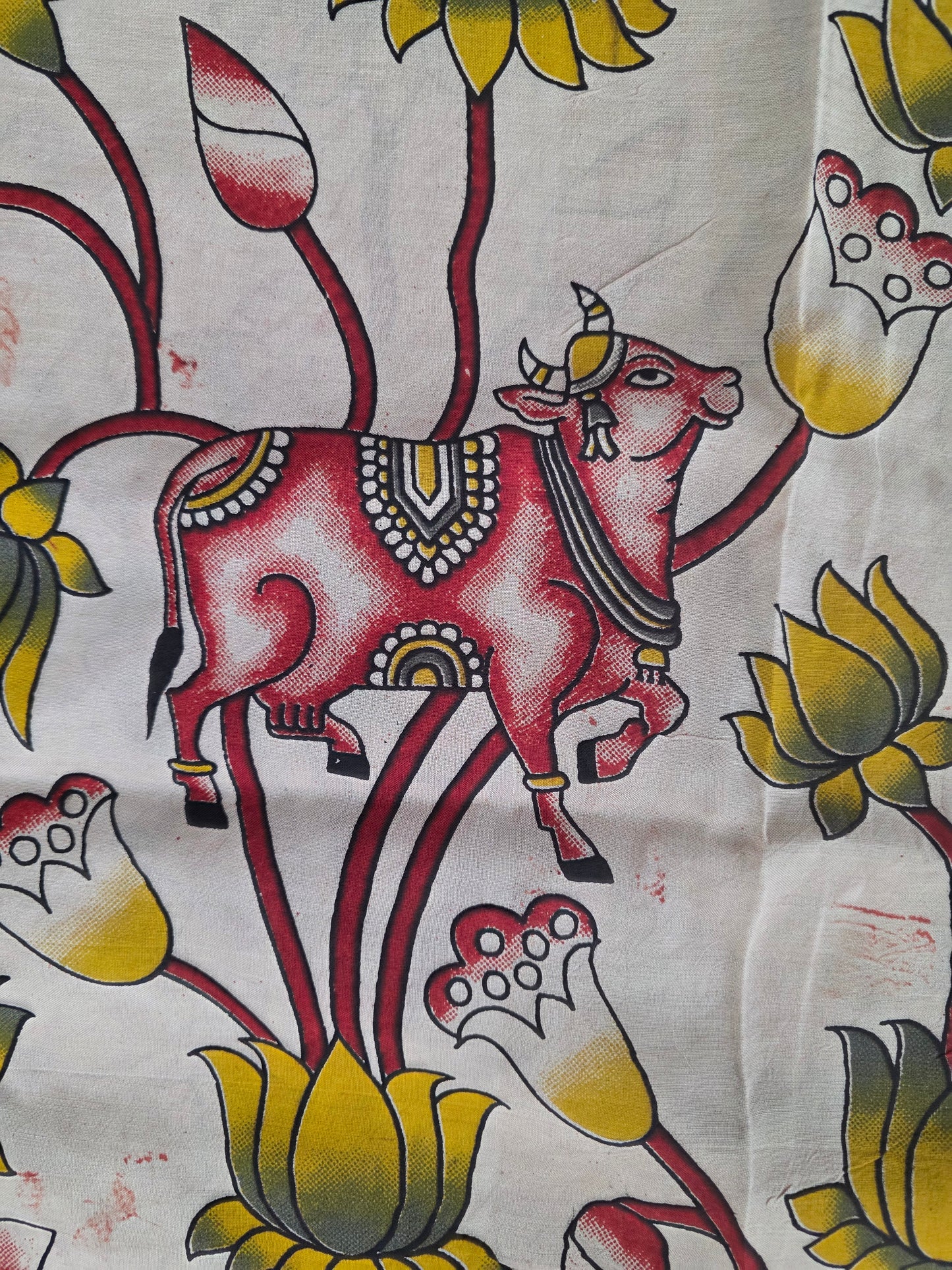 Handcrafted chennuri kalamkari silk dupatta - KAA31