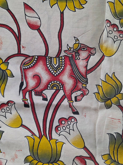Handcrafted chennuri kalamkari silk dupatta - KAA31
