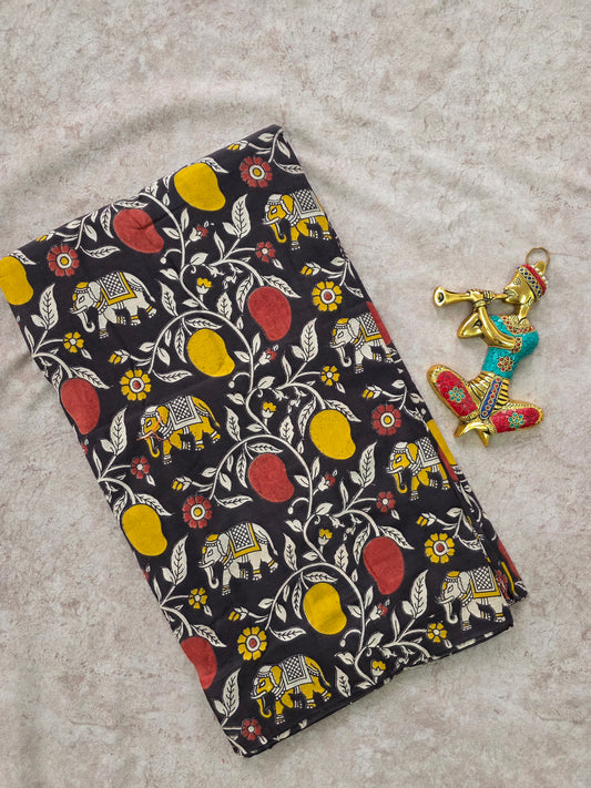 Pure kalamkari cotton running material (0.5mtr)-DK130